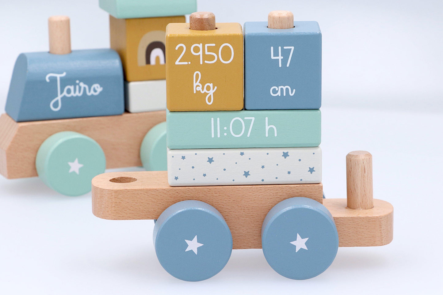 Trenino Legno Zoo Sunrise Personalizzabile (TEMPO EXTRA per realizzazione)