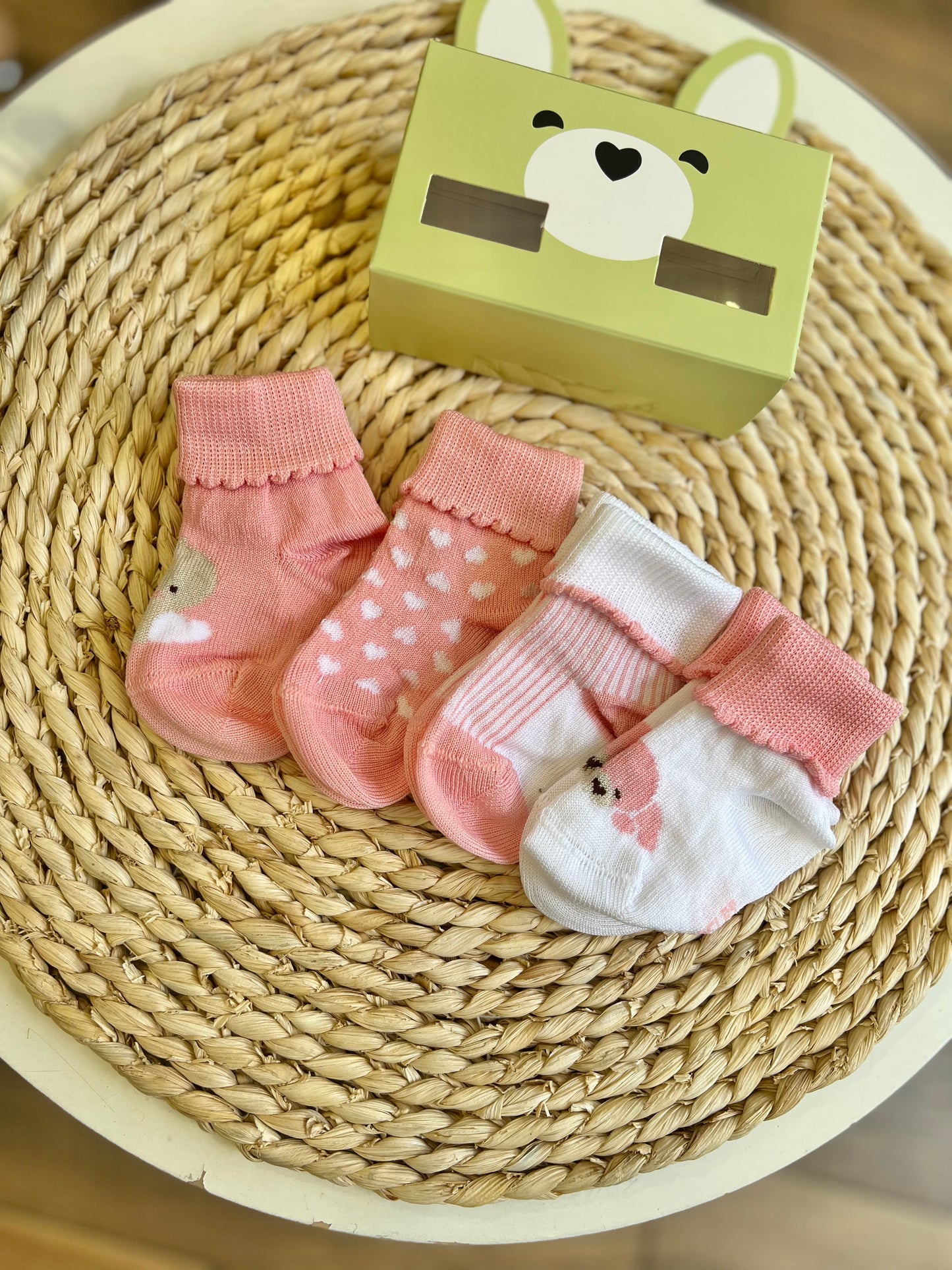 Set 4 paia di calzini in scatola Rosa