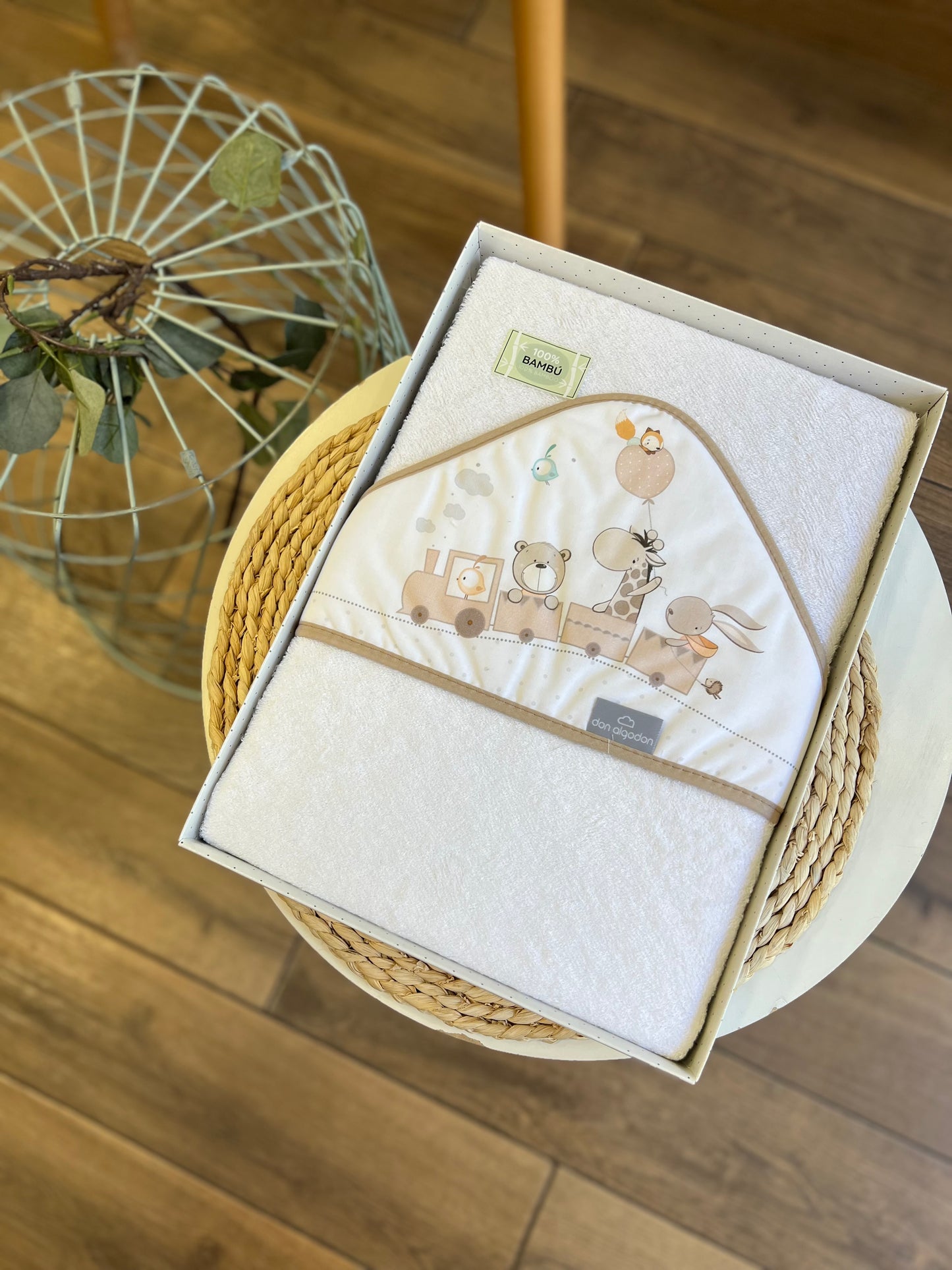 Accappatoio triangolo Safari con bavetta in spugna Beige