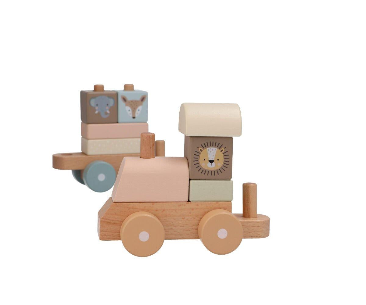 Trenino Legno Zoo Rosa Personalizzabile (TEMPO EXTRA per realizzazione)