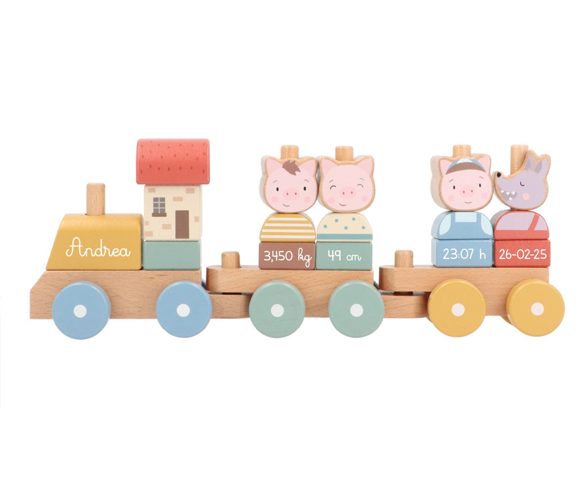 Trenino Little Pigs Family Personalizzabile