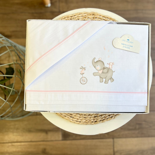 Set lettino Elefantina rosa