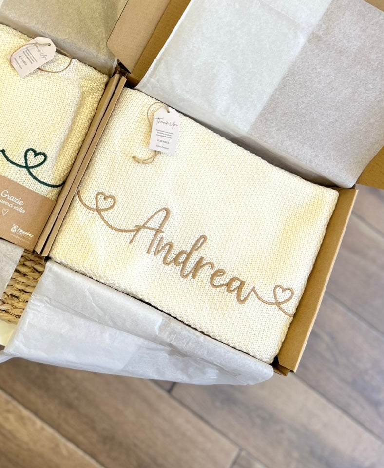 Copertina estiva in cotone Bamboo personalizzata con nome