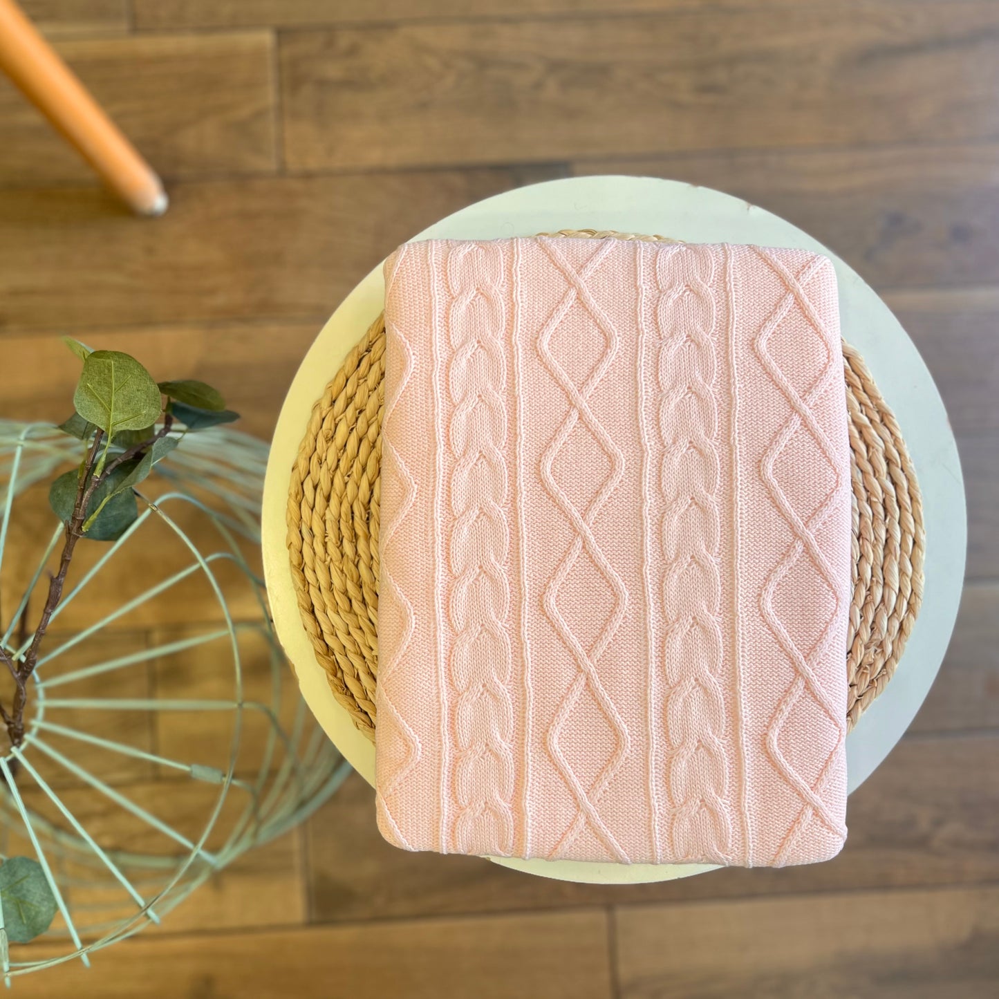 Coperta Pappa e Latte in maglia con pelliccia interna Rosa