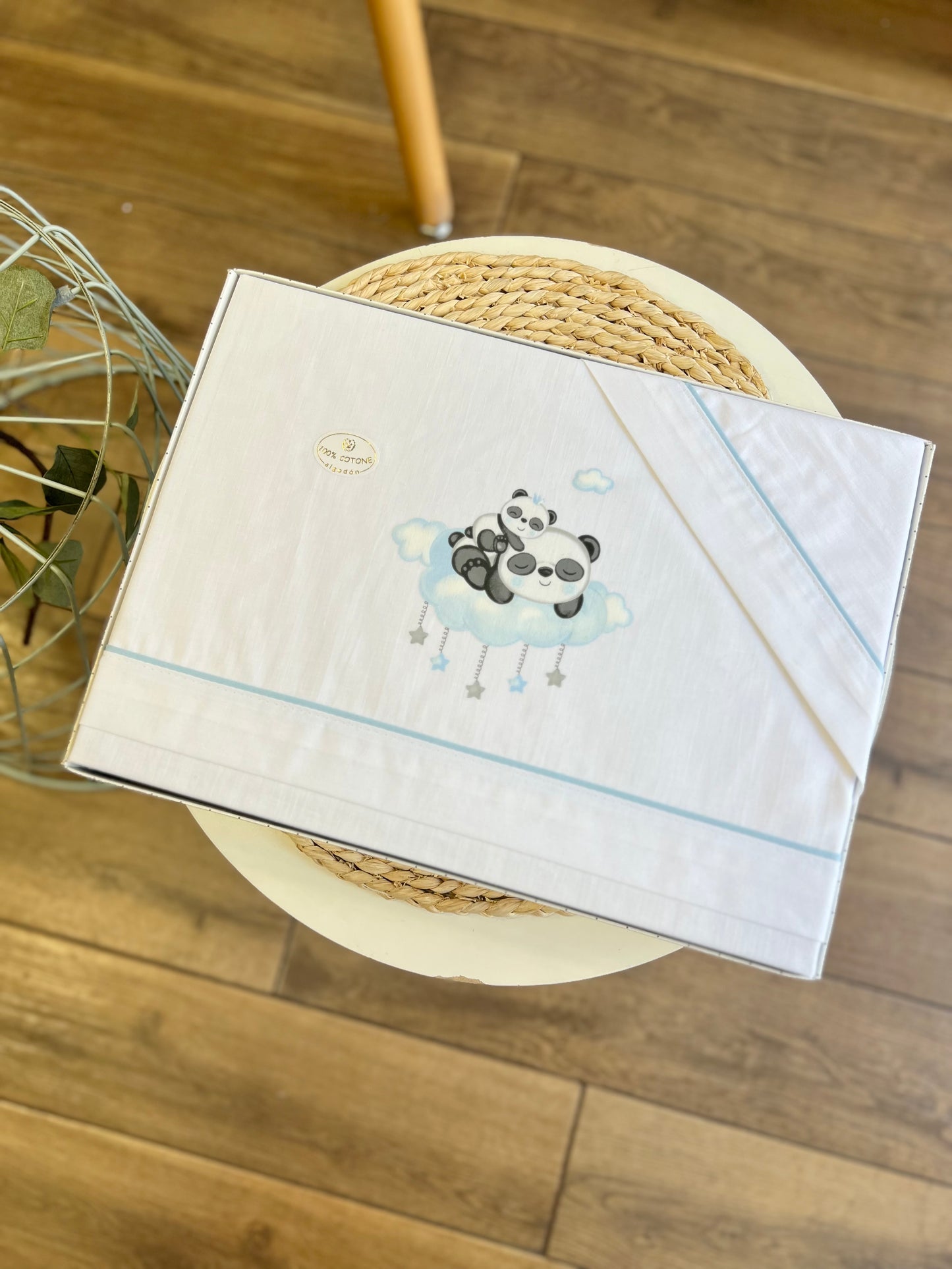 Set carrozzina Panda azzurro