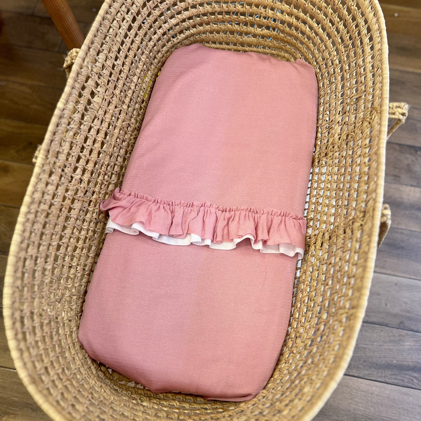 Coperta Rouches in filo Rosa