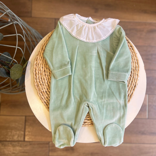 Tutina in ciniglia con colletto