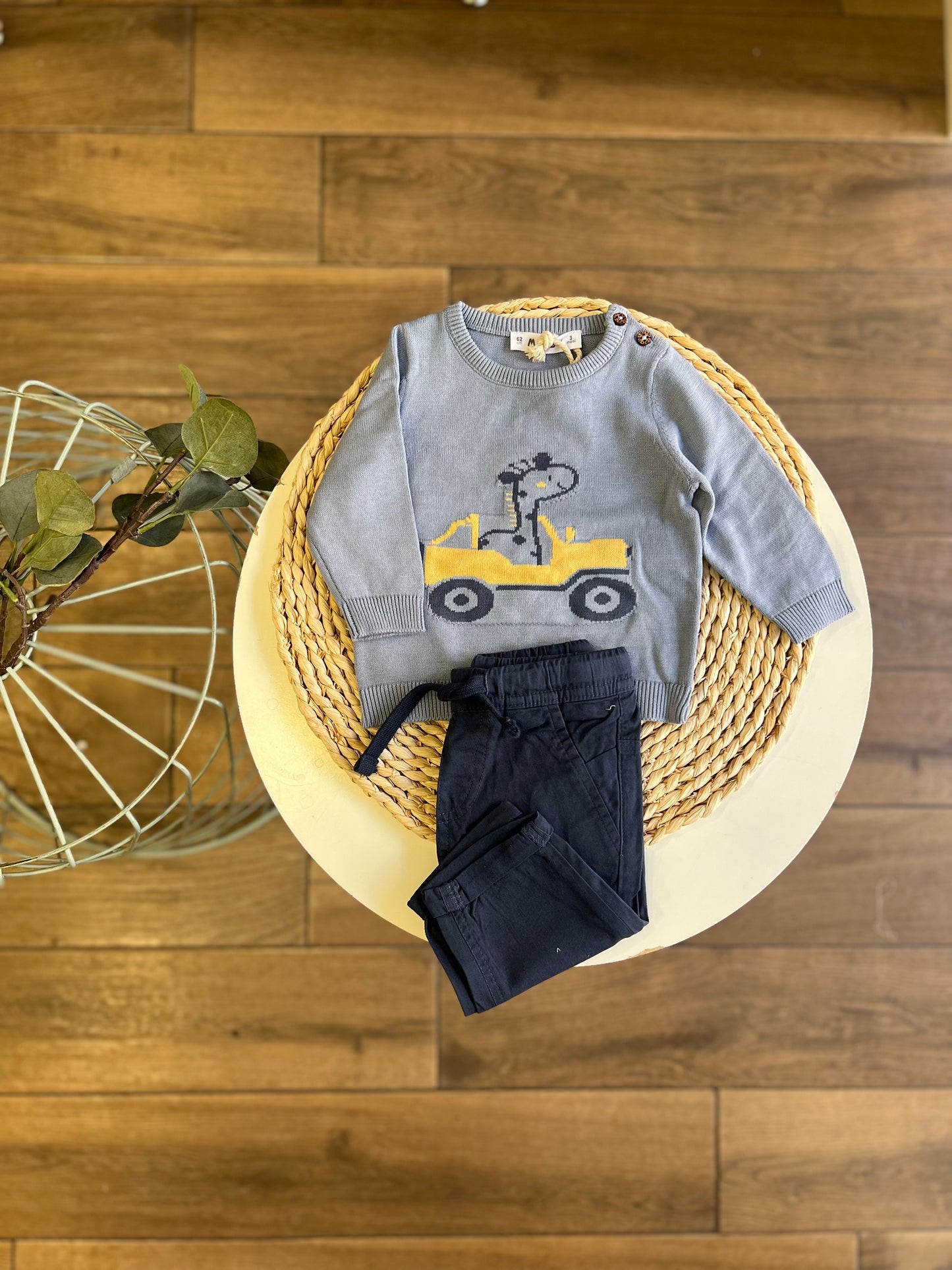 Completo pantalone e maglioncino Giraffa