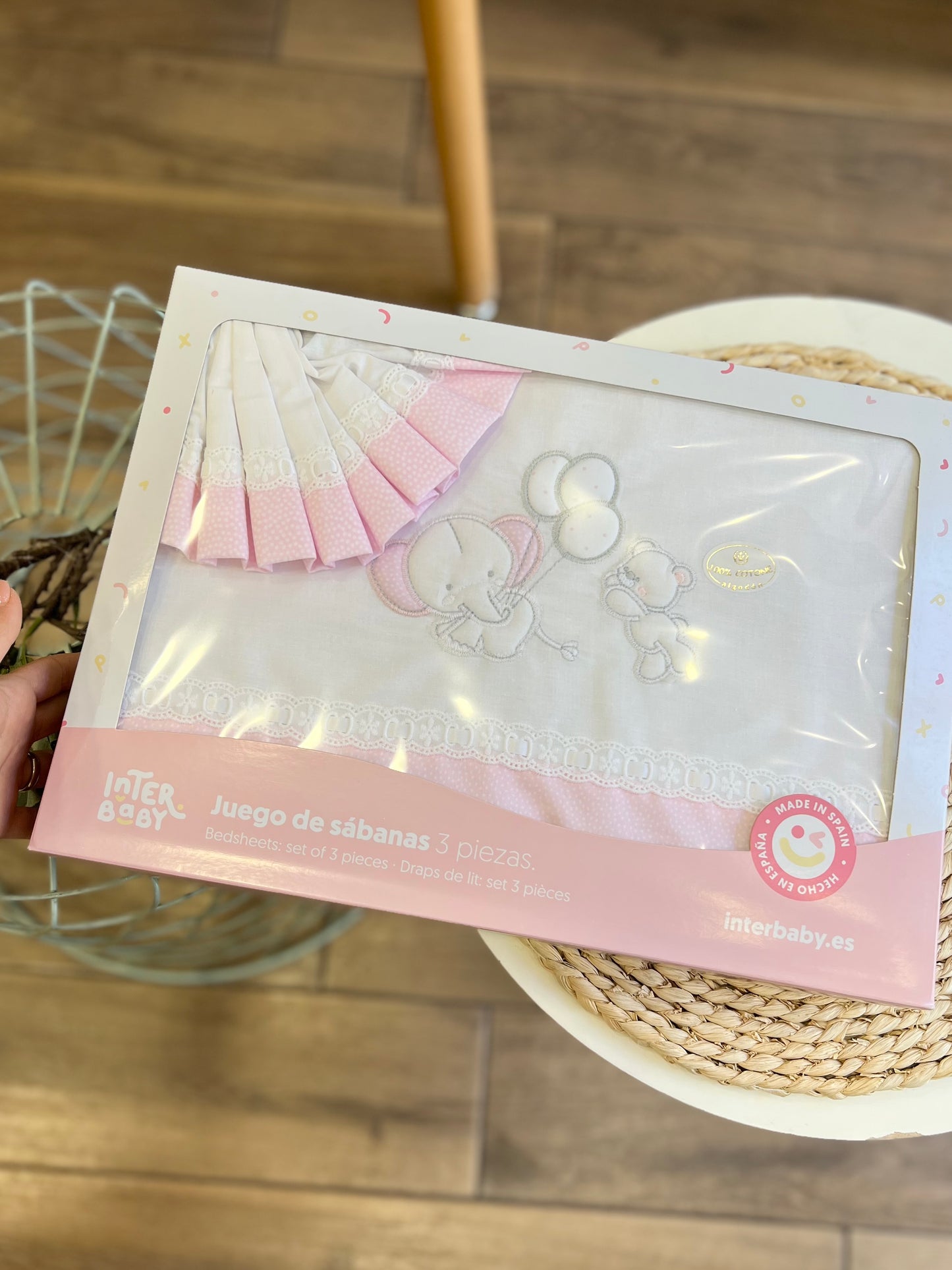 Set carrozzina Elefantina Pois Rosa