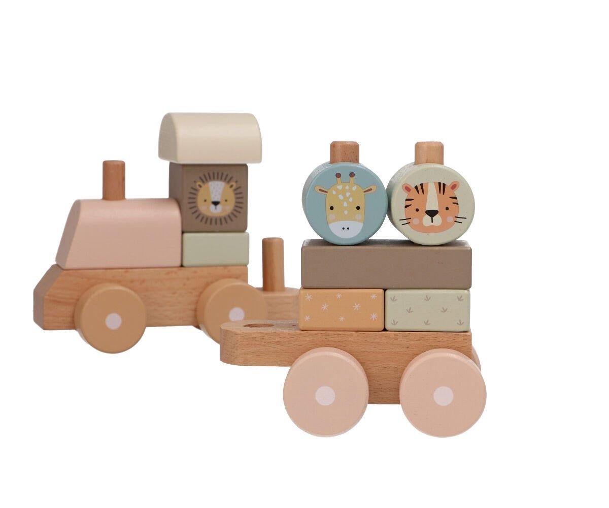 Trenino Legno Zoo Rosa Personalizzabile (TEMPO EXTRA per realizzazione)