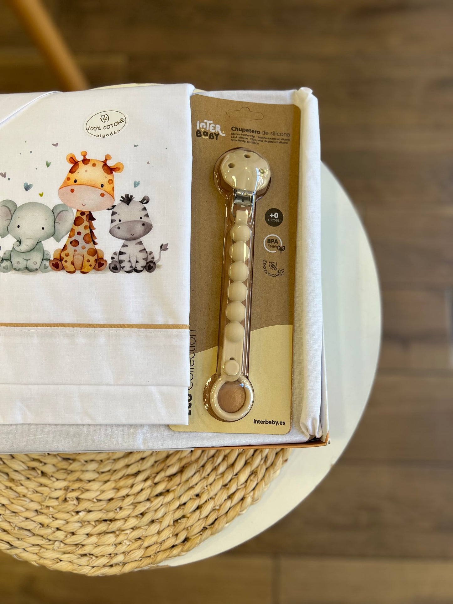 Set lettino + portaciuccio Beige