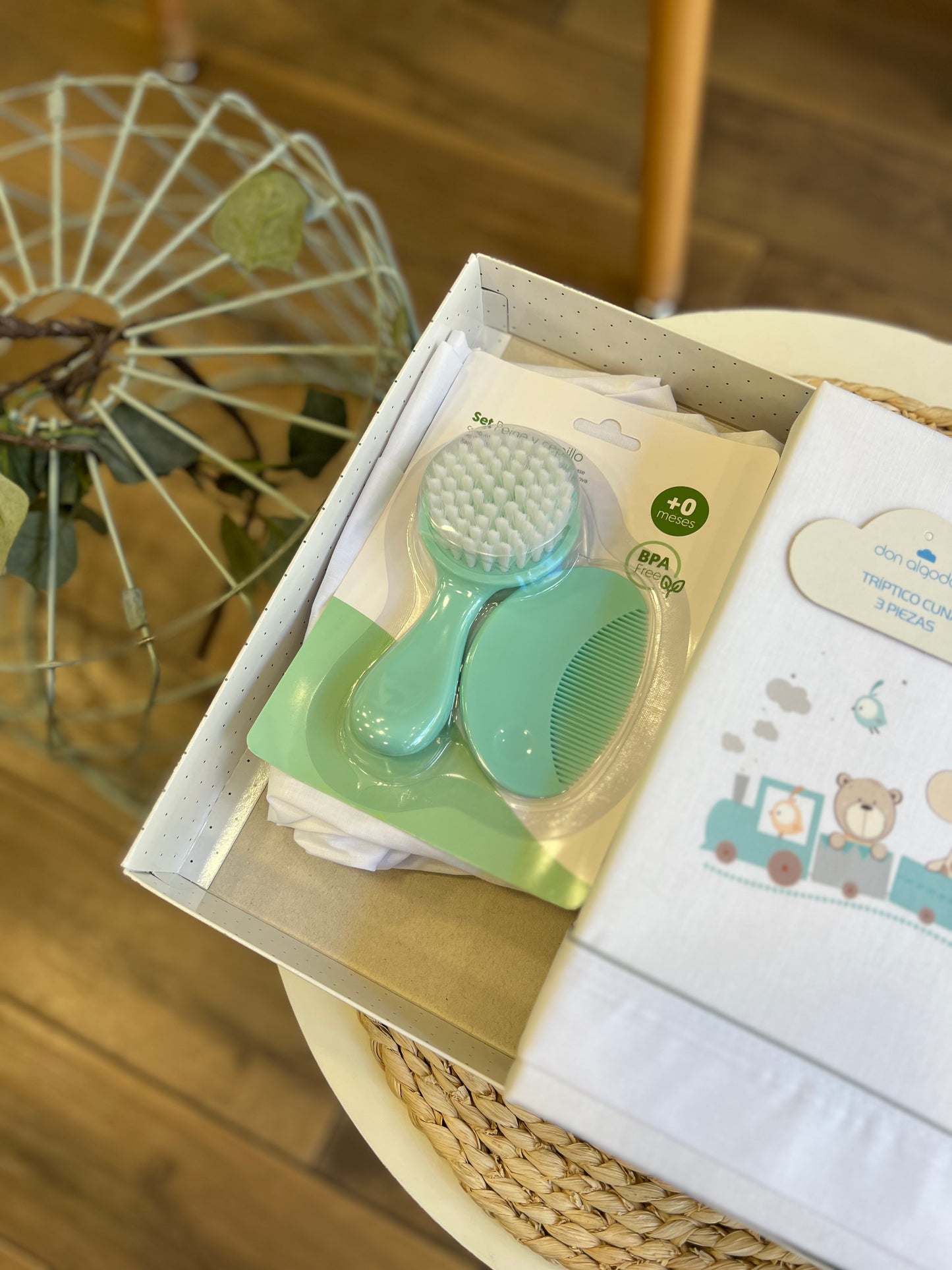 Set lettino con spazzole Trenino Safari Verde