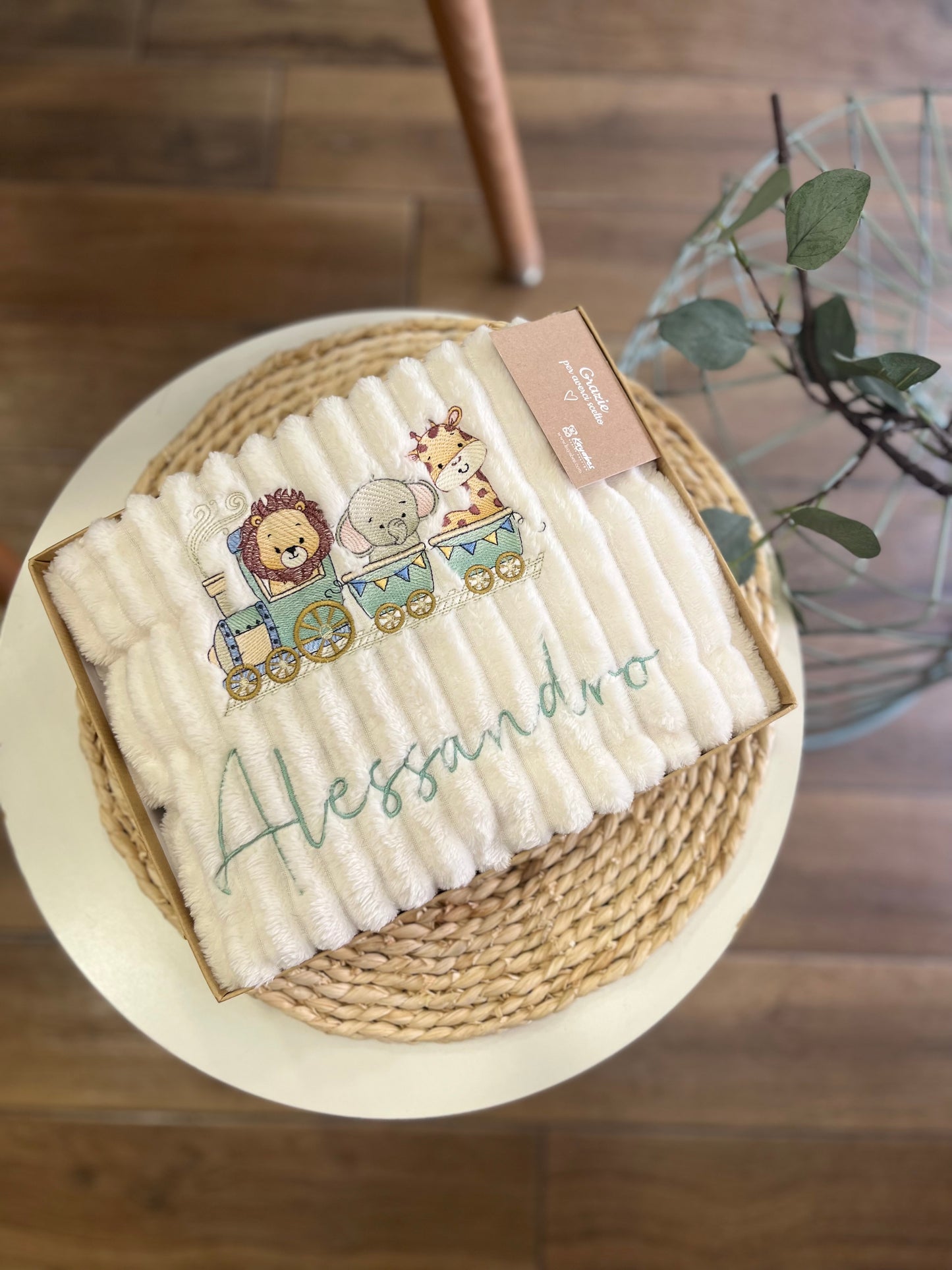 Copertina carrozzina personalizzata con disegno e nome