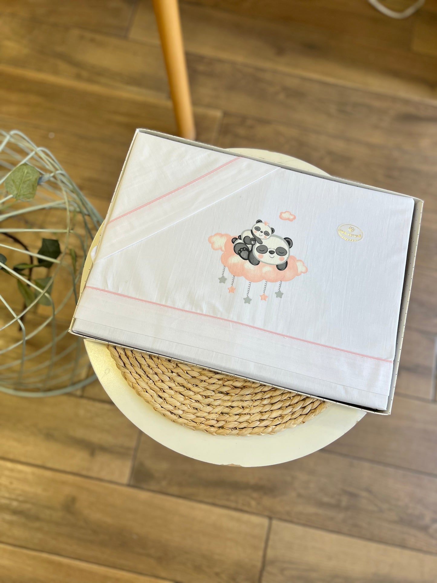 Set carrozzina Panda rosa