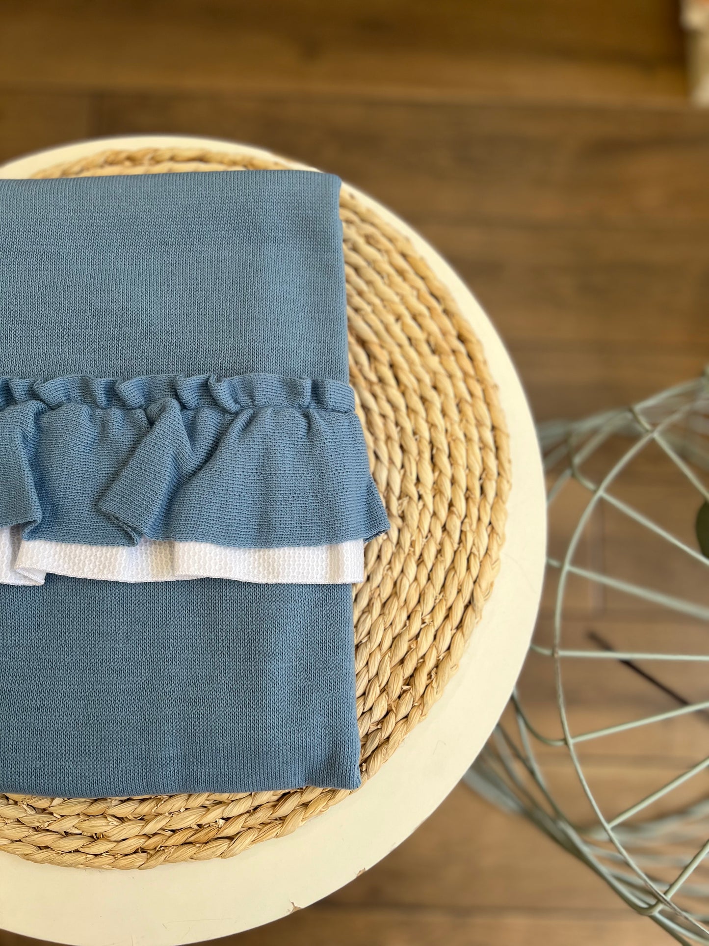 Coperta rouches misto lana Pappa e latte