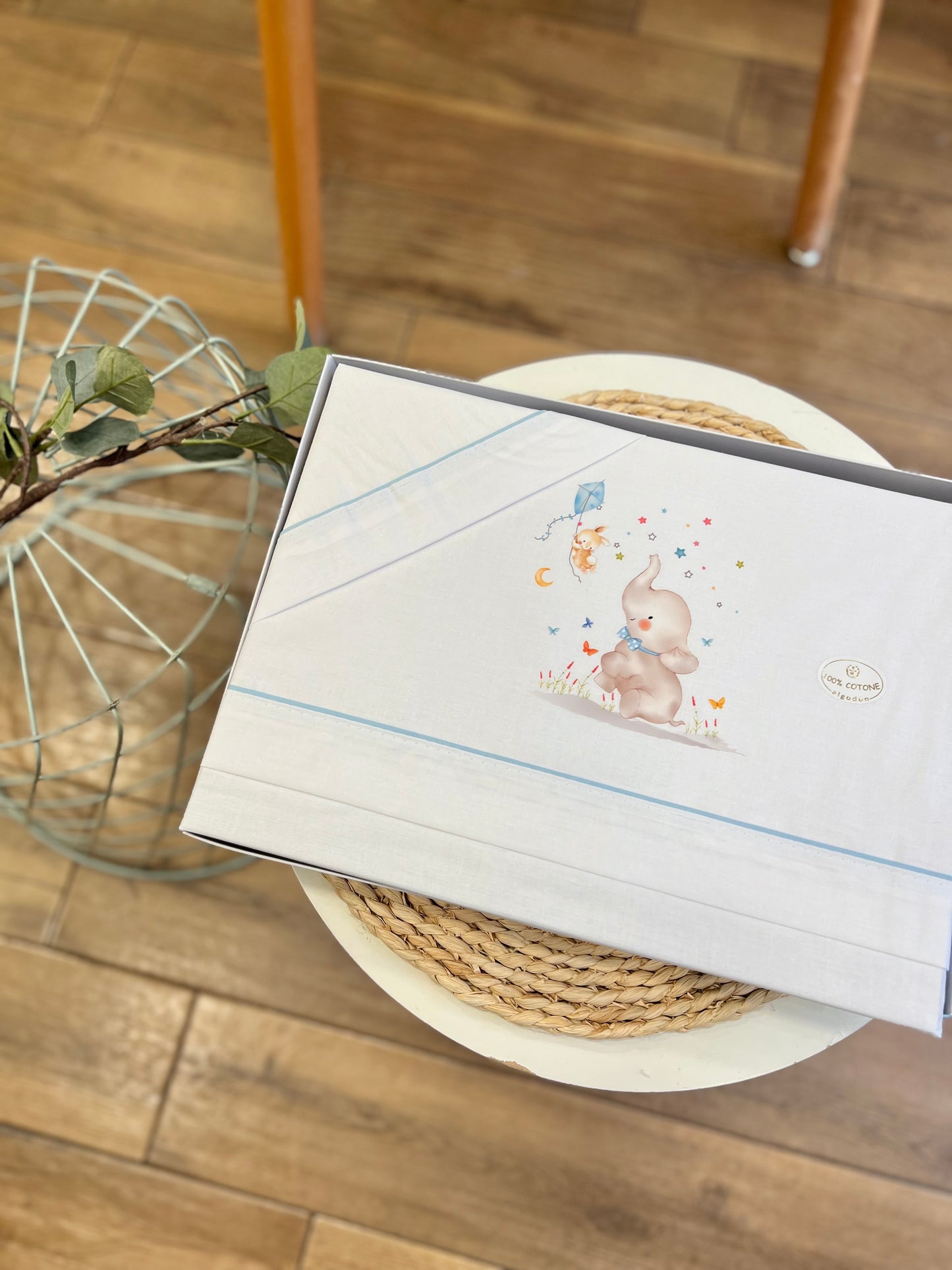 Set carrozzina Elefantino azzurro