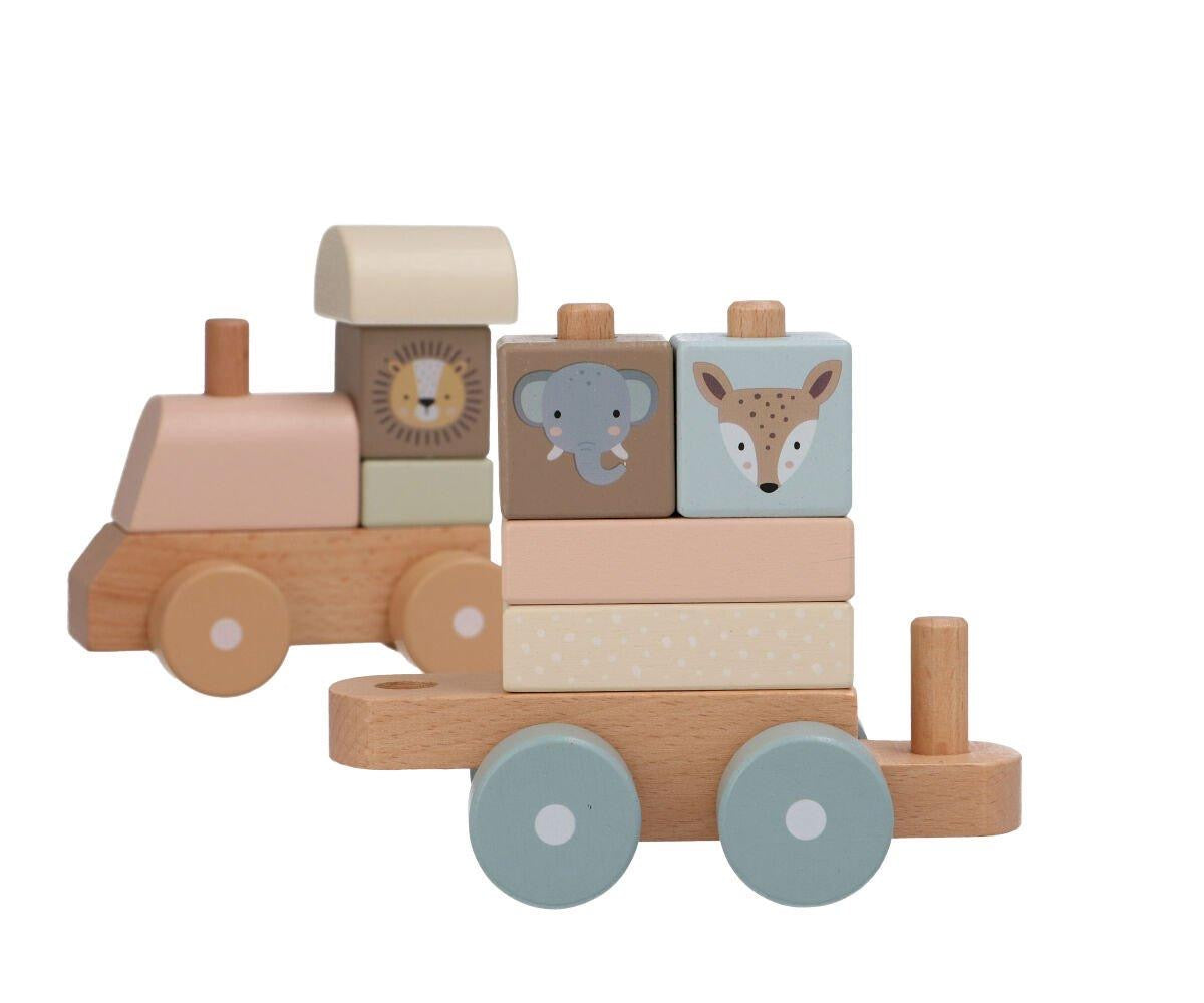 Trenino Legno Zoo Rosa Personalizzabile (TEMPO EXTRA per realizzazione)