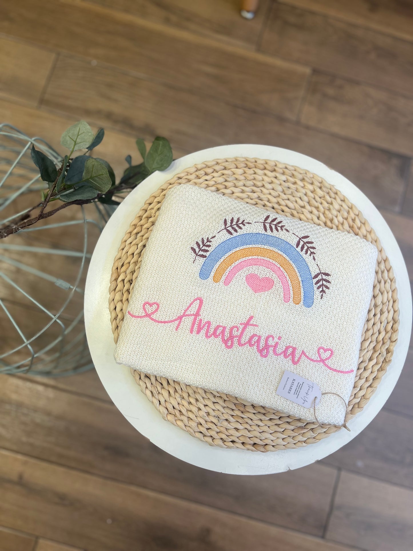 Copertina estiva in cotone Bamboo personalizzata con disegno e nome
