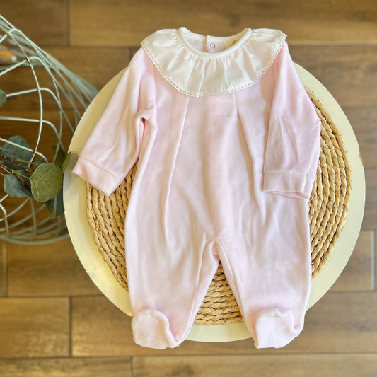 Tutina in ciniglia con colletto