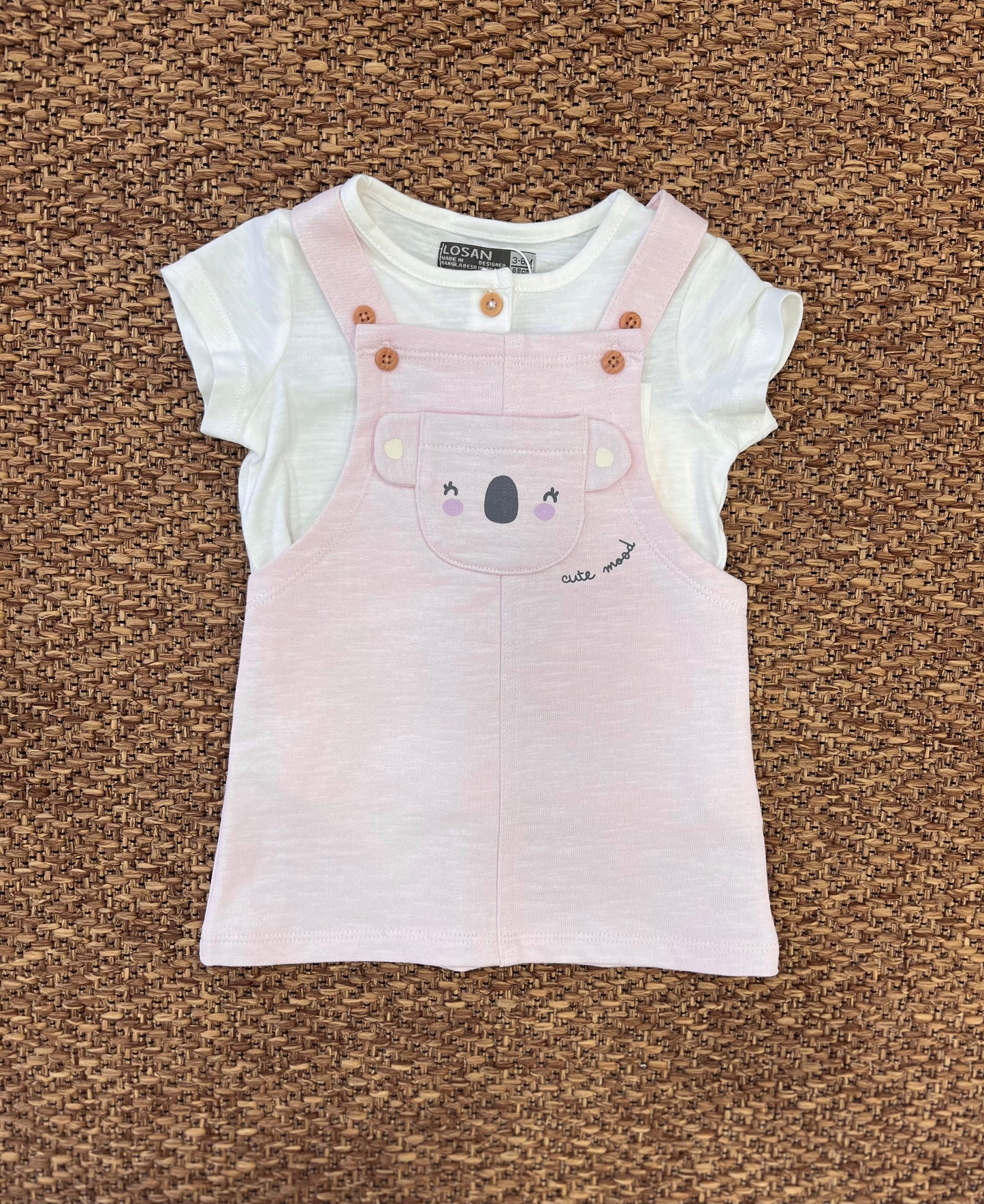 Completo salopette e t shirt koala