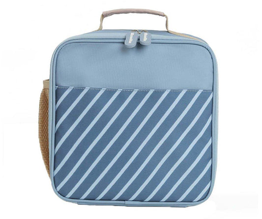 Borsa Termica Rigida Monnëka Stripes Blue Personalizzabile