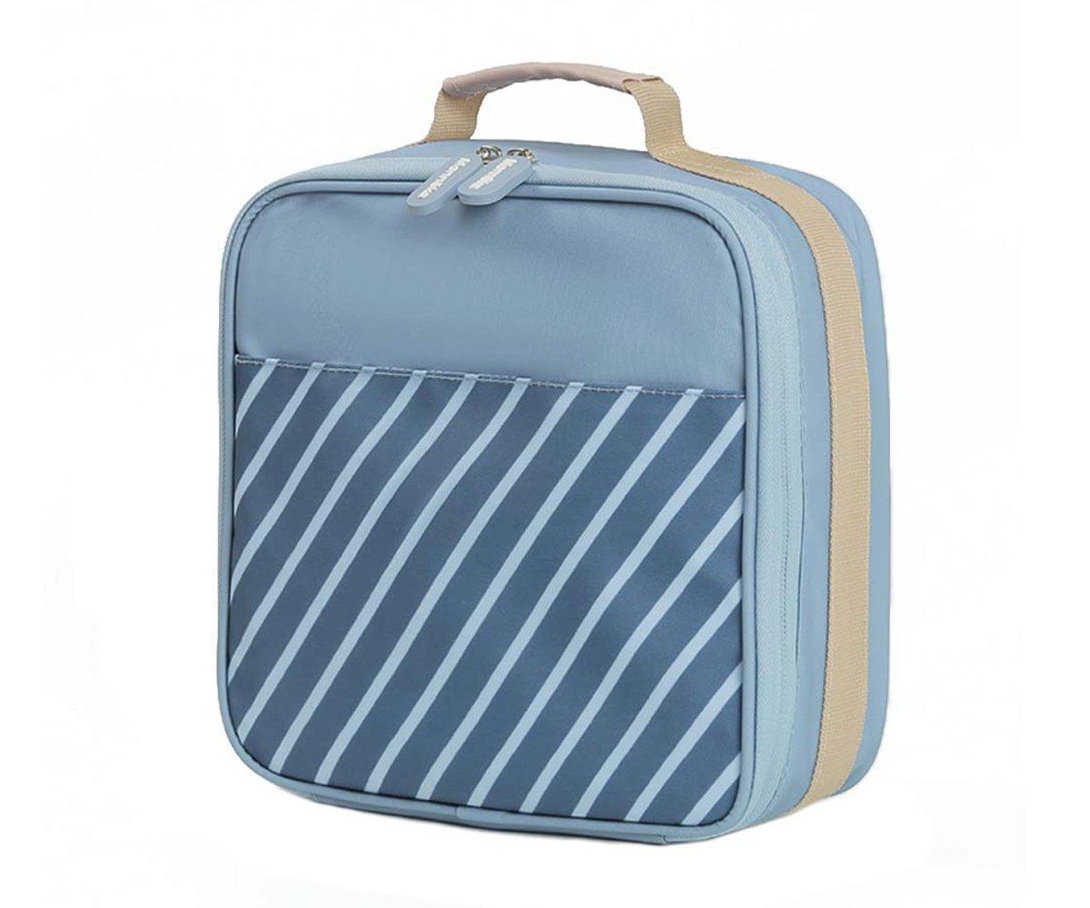 Borsa Termica Rigida Monnëka Stripes Blue Personalizzabile