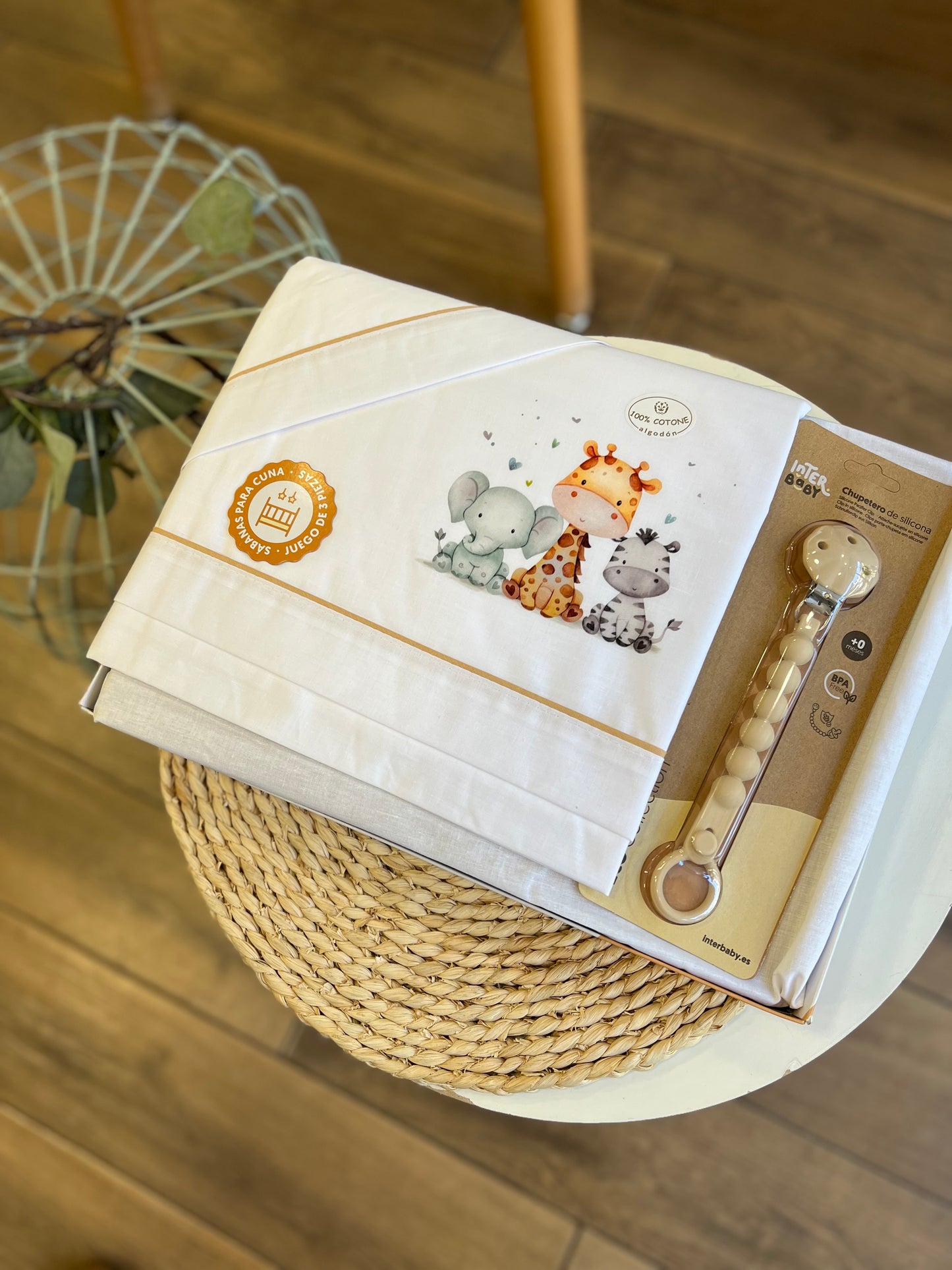 Set lettino + portaciuccio Beige