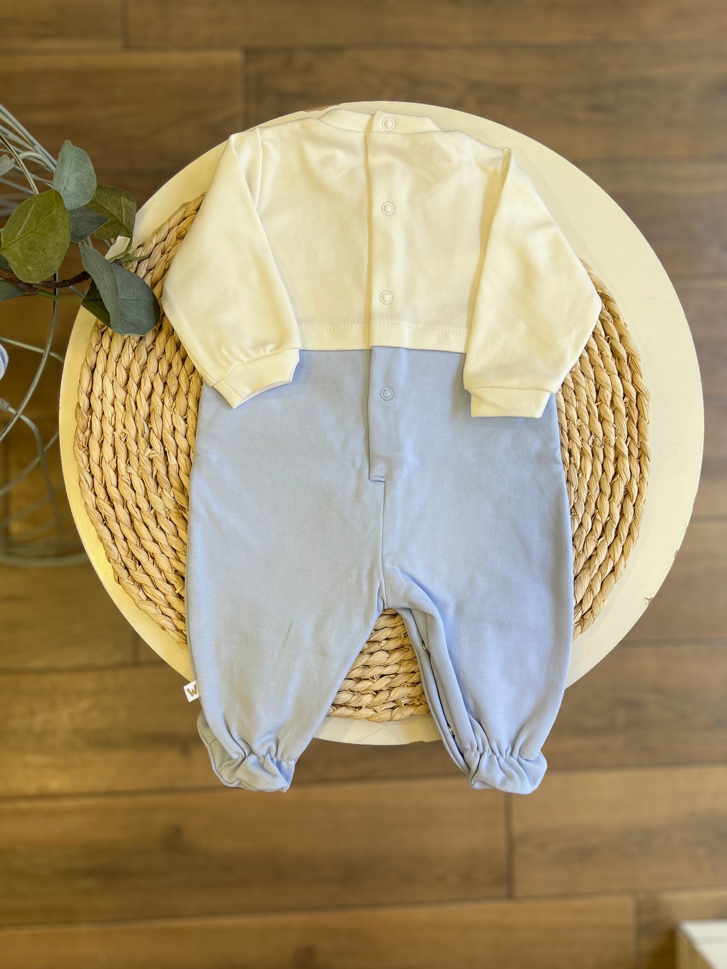 Tutina caldo cotone Baby con bavetta