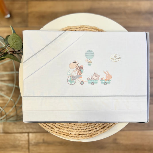 Set carrozzina Trenino Safari Verde bordo grigio