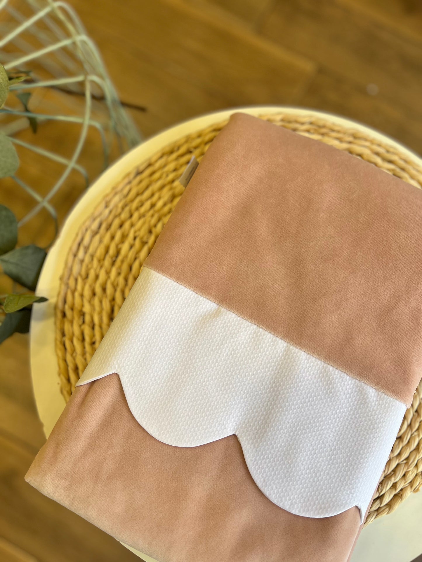 Coperta Petalo in ciniglia Cipria