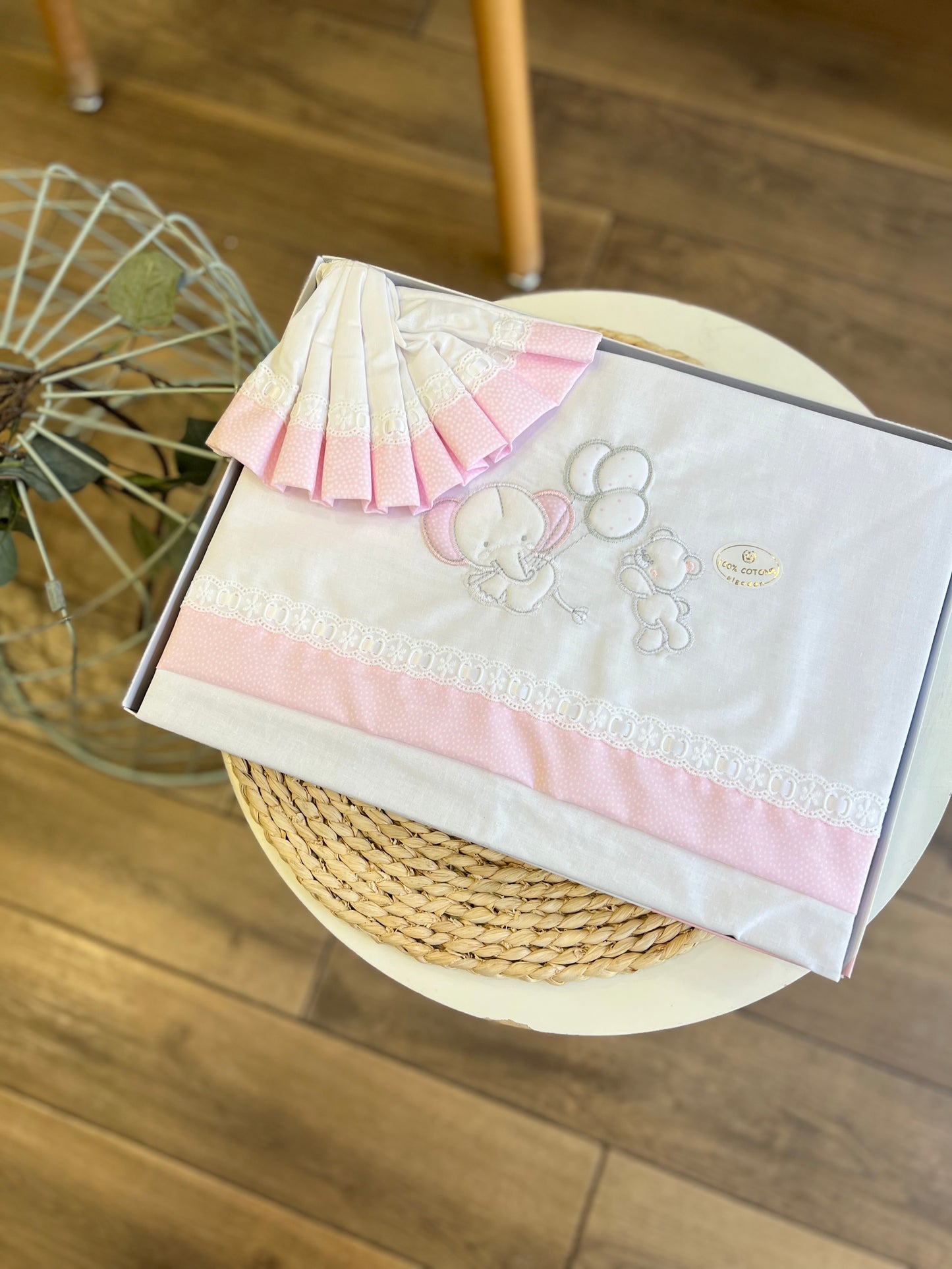 Set carrozzina Elefantina Pois Rosa