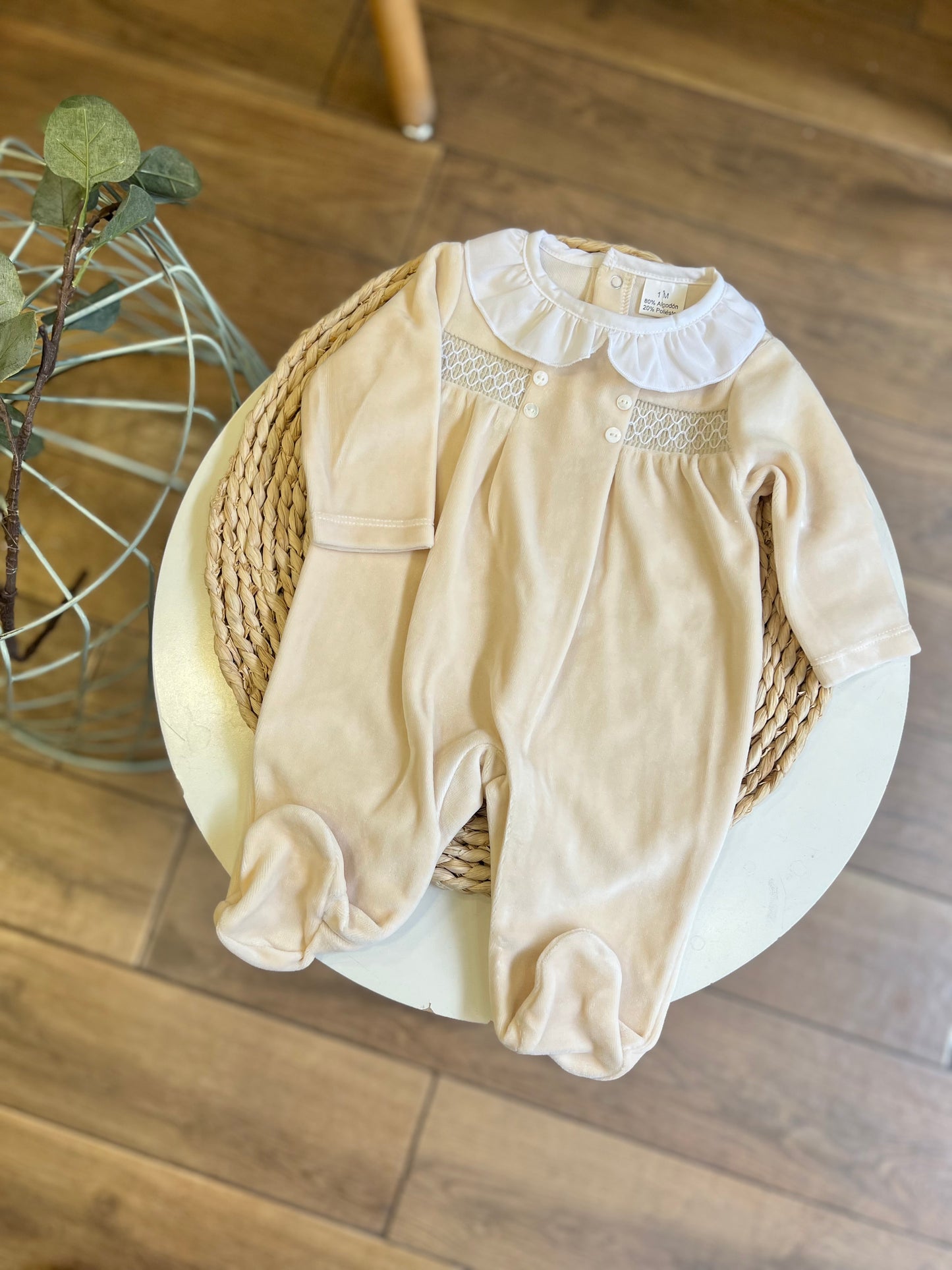 Tutina in ciniglia Crema