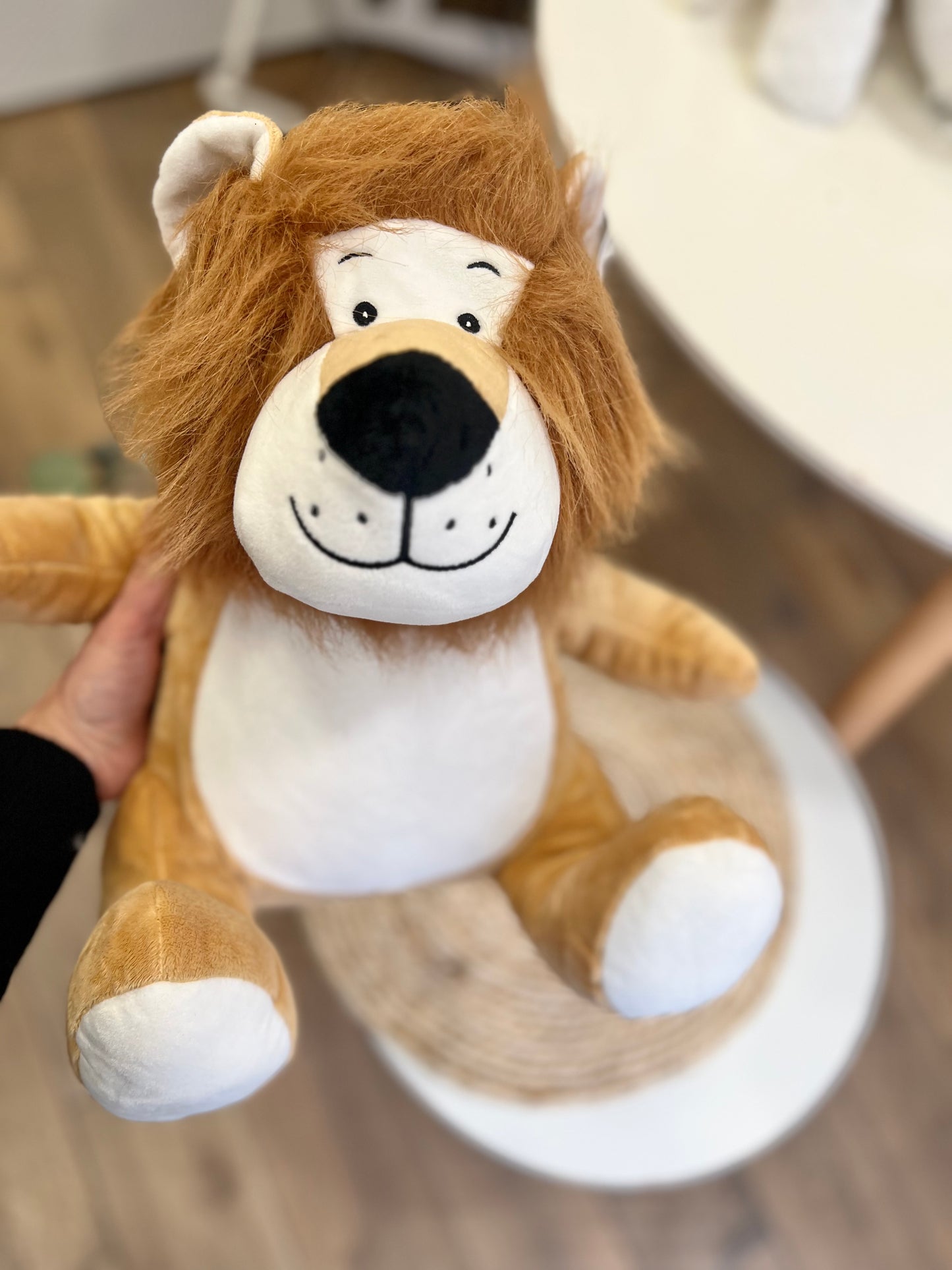 Leoncino ricamato con nome 42 cm