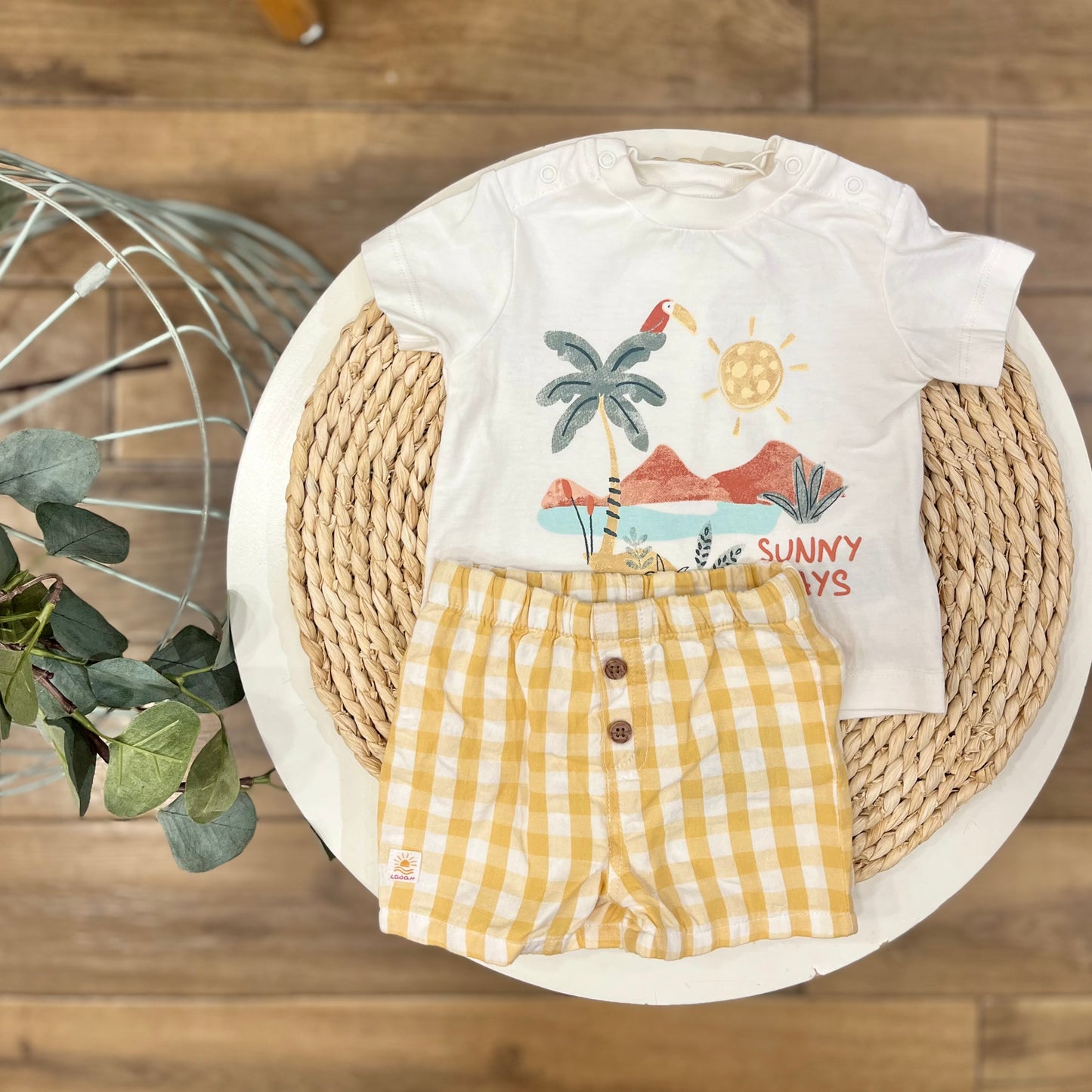 Completo Soleil con short a quadri