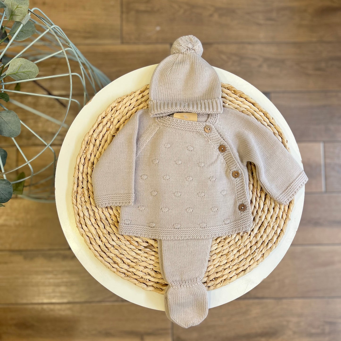 Completo invernale con cappellino Pietra