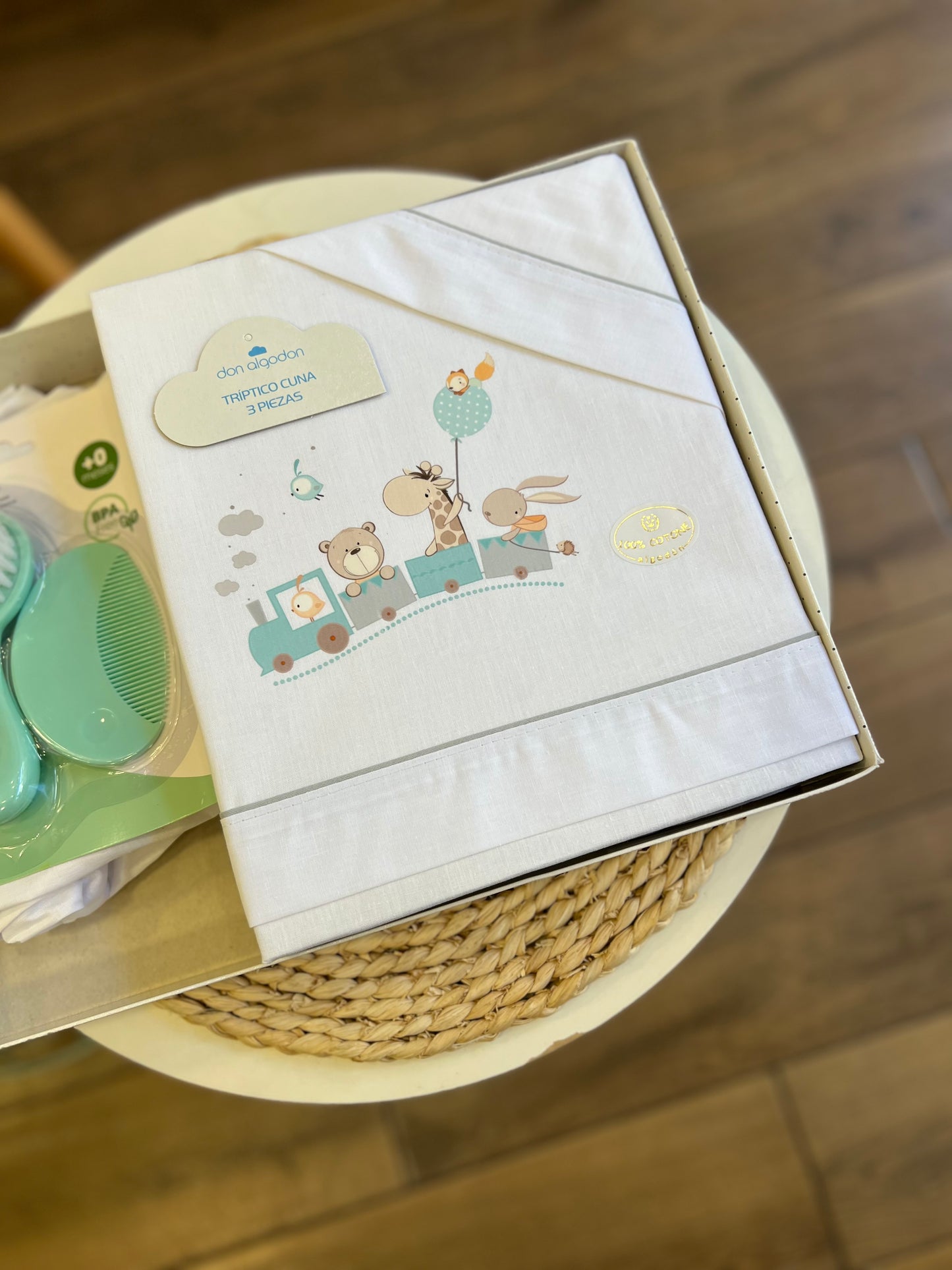 Set lettino con spazzole Trenino Safari Verde