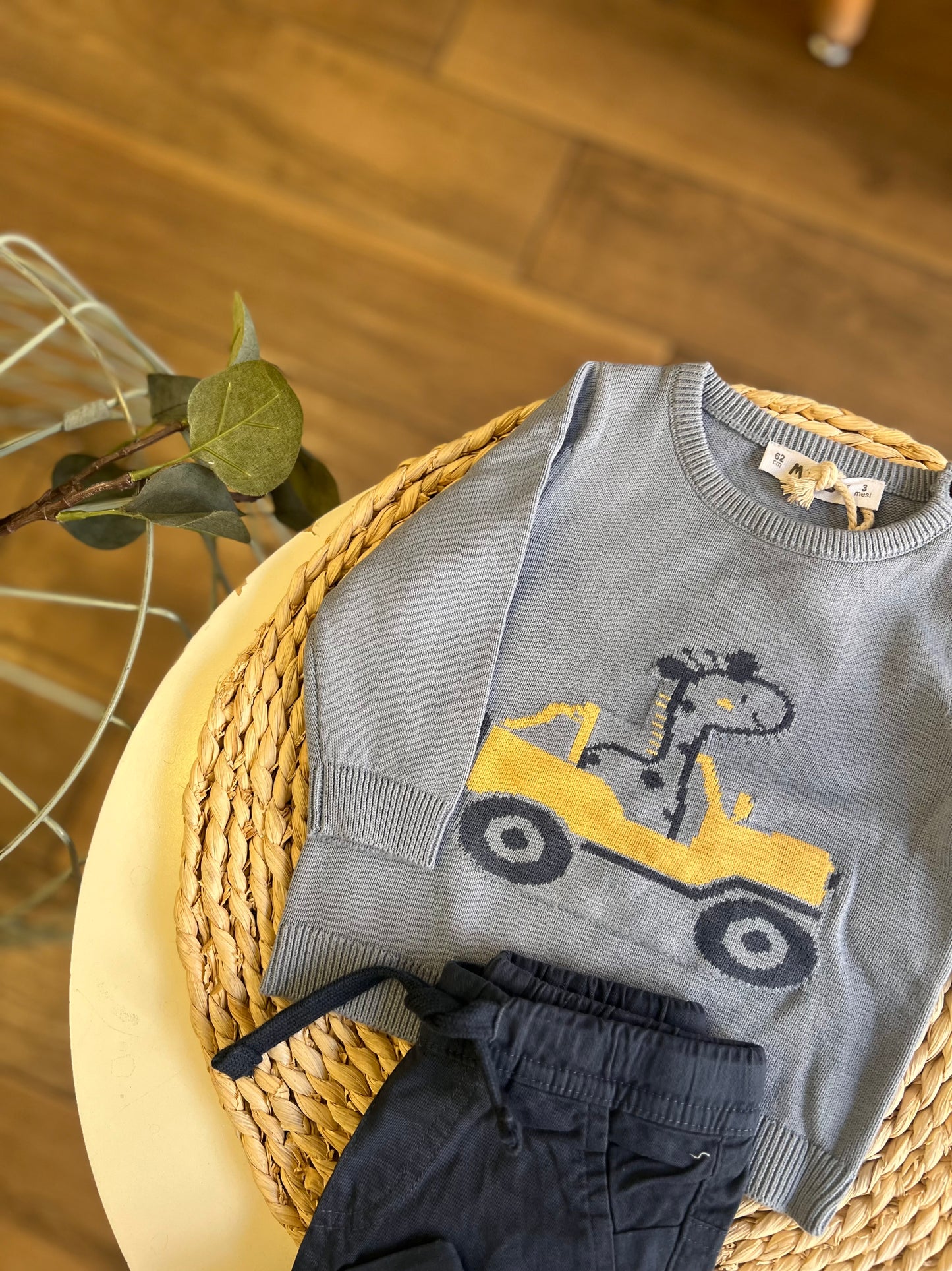 Completo pantalone e maglioncino Giraffa