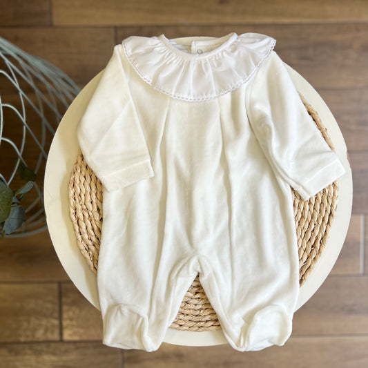 Tutina in ciniglia con colletto