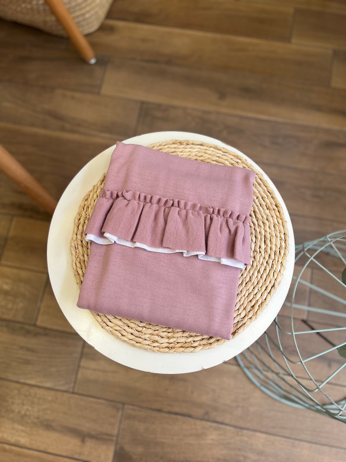 Coperta rouches misto lana Pappa e latte