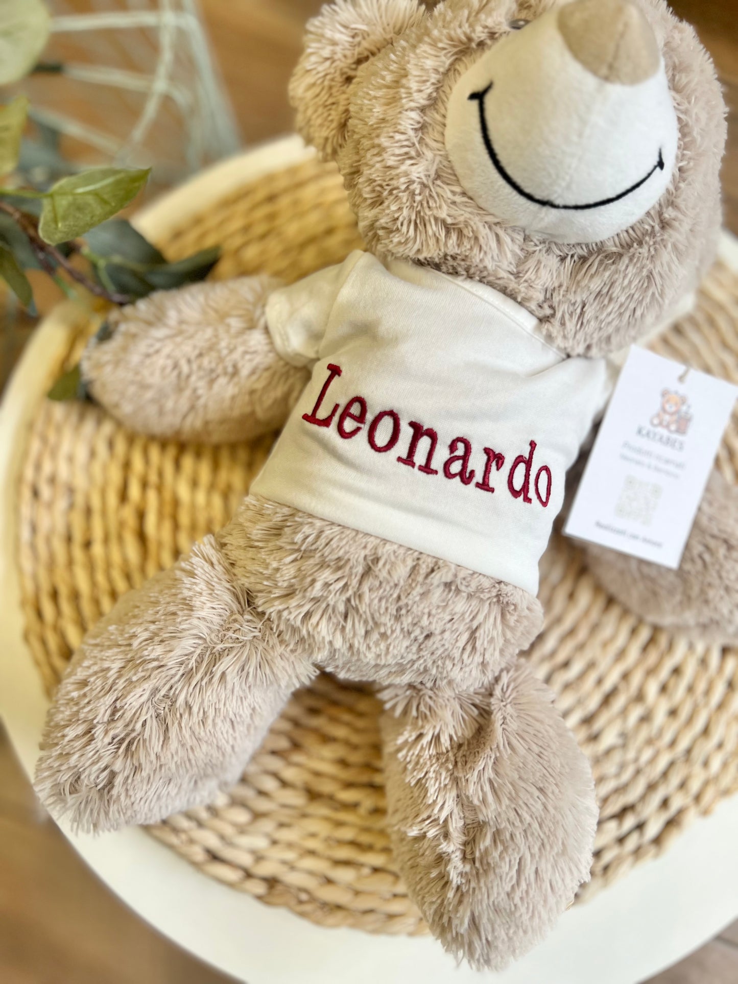 Orsetto peluche personalizzato con T-shirt