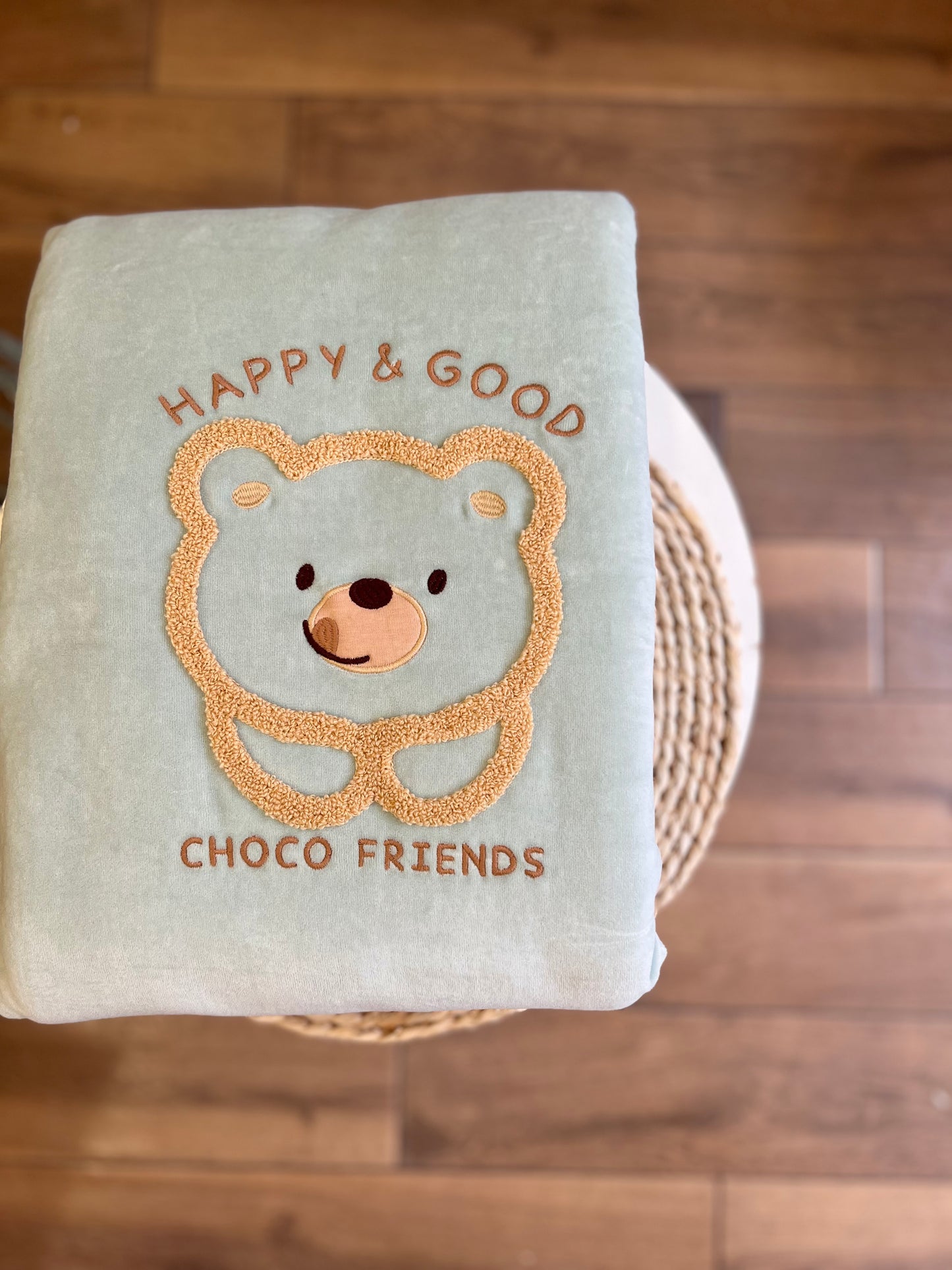 Coperta in ciniglia Teddy verde