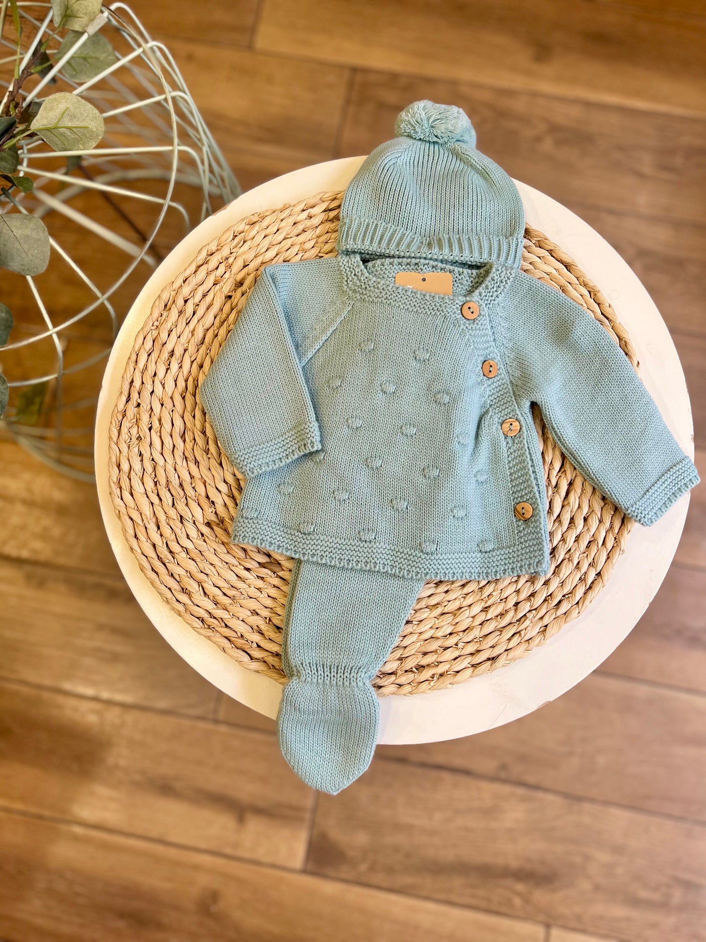 Completo invernale con cappellino Verde