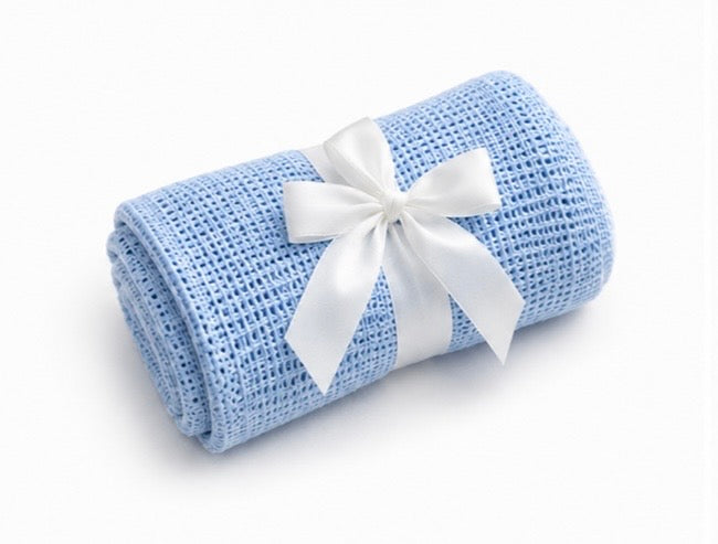 Copertina in cotone Pappa e Latte Celestone