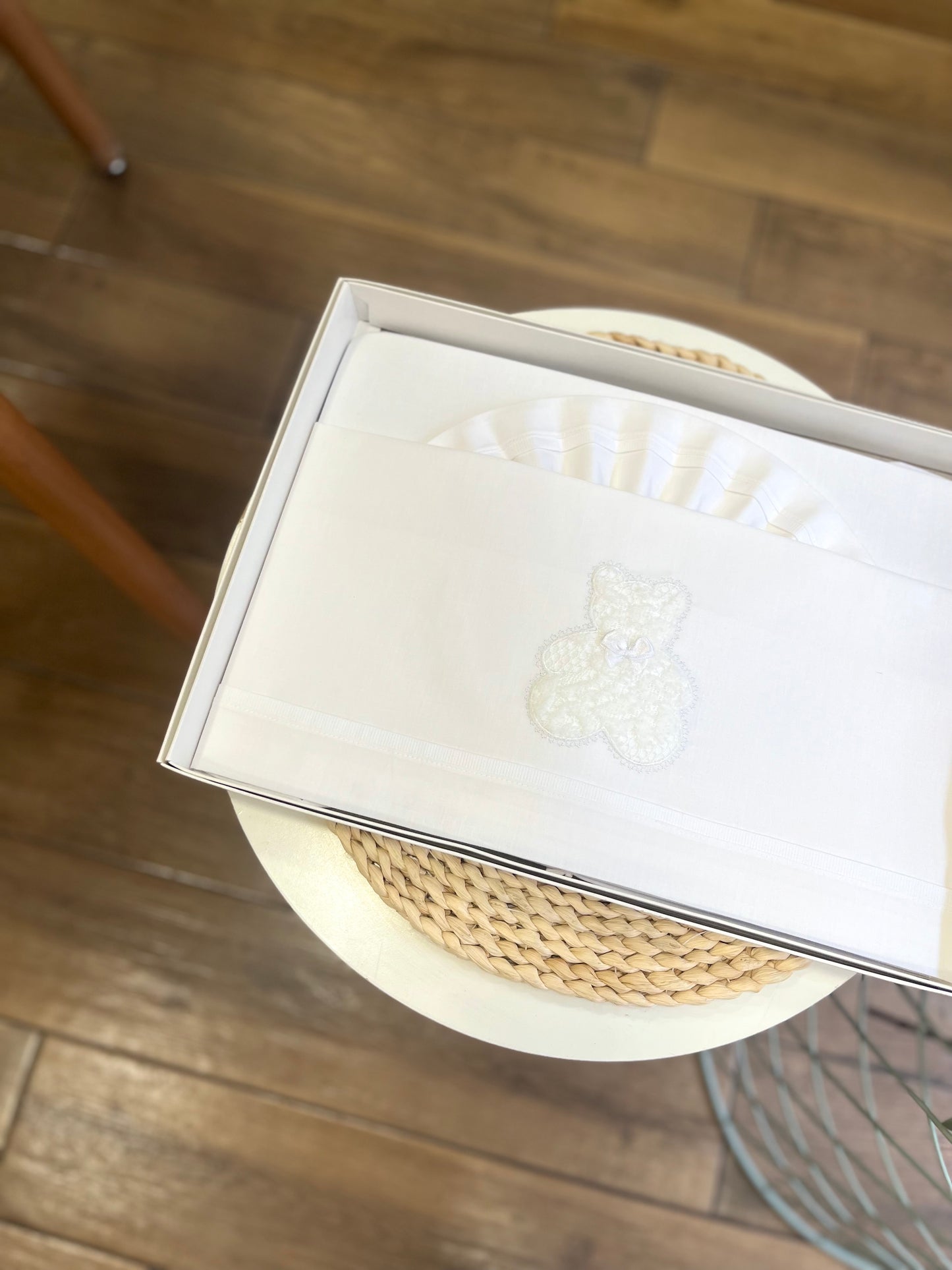 Set carrozzina Orsetto pizzo