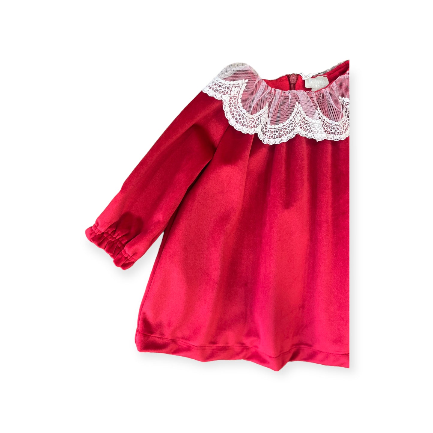 Vestito Lalalù in velluto da neonata