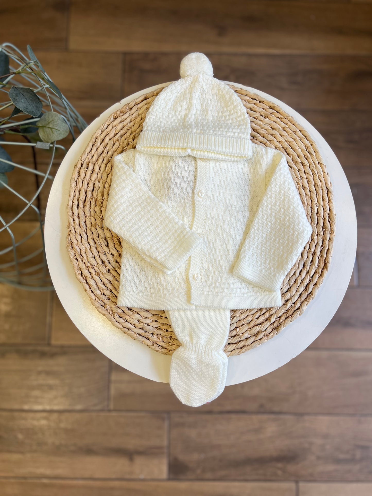 Completo invernale con cappellino Latte