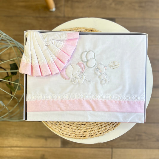 Set carrozzina Elefantina Pois Rosa