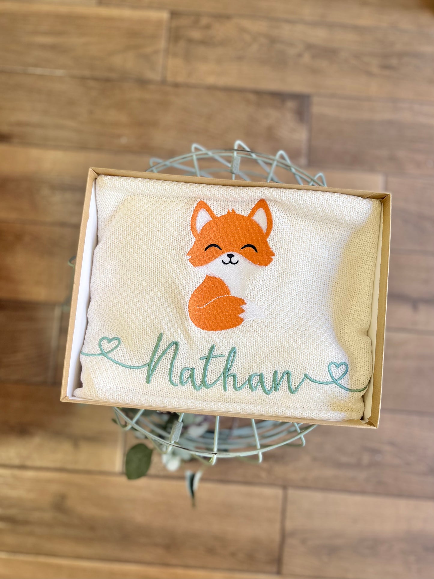 Copertina estiva in cotone Bamboo personalizzata con disegno e nome
