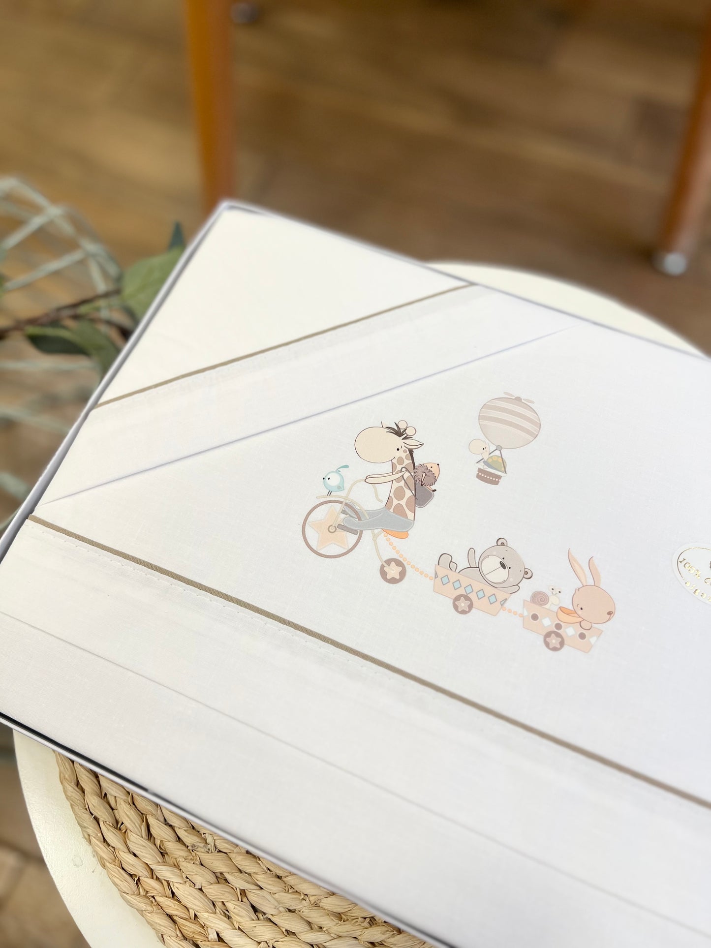 Set carrozzina Trenino Safari Beige bordo marroncino chiaro