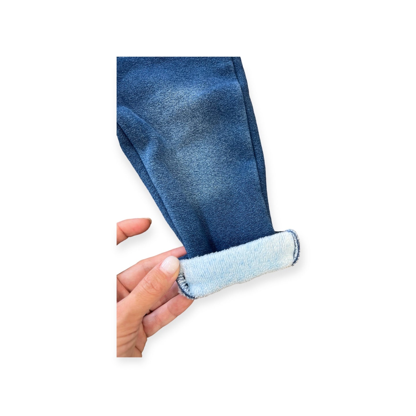 Jeans morbido con pelliccia interna